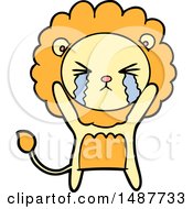 Poster, Art Print Of Cartoon Crying Lion