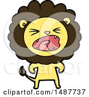 Poster, Art Print Of Cartoon Angry Lion