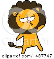 Poster, Art Print Of Cartoon Tired Lion