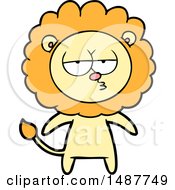 Poster, Art Print Of Cartoon Bored Lion