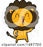 Poster, Art Print Of Laughing Lion Cartoon