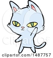 Poster, Art Print Of Cartoon Cat Waving