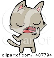 Poster, Art Print Of Talking Cat Cartoon