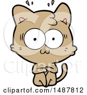 Poster, Art Print Of Cartoon Surprised Cat