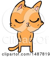Poster, Art Print Of Calm Cartoon Cat