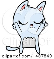 Poster, Art Print Of Calm Cartoon Cat