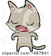 Poster, Art Print Of Talking Cat Cartoon