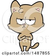 Poster, Art Print Of Bored Cartoon Cat