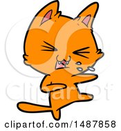 Poster, Art Print Of Cartoon Cat Hissing