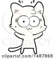 Cartoon Surprised Cat