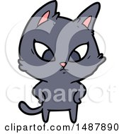 Confused Cartoon Cat