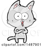 Funny Cartoon Cat