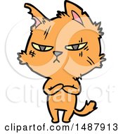 Poster, Art Print Of Tough Cartoon Cat