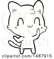 Poster, Art Print Of Cartoon Happy Cat