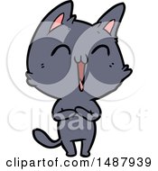 Poster, Art Print Of Happy Cartoon Cat