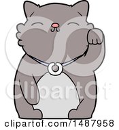 Poster, Art Print Of Cartoon Cat Waving