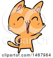 Poster, Art Print Of Happy Cartoon Cat