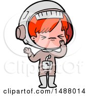 Angry Cartoon Space Girl by lineartestpilot