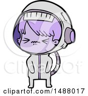 Angry Cartoon Space Girl by lineartestpilot
