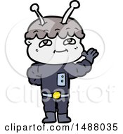 Friendly Cartoon Spaceman