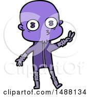Cartoon Weird Bald Spaceman