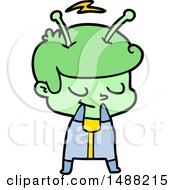 Self Conscious Cartoon Spaceman by lineartestpilot