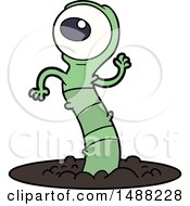 Cartoon Alien Swamp Monster by lineartestpilot