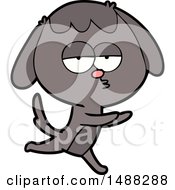 Cartoon Bored Dog Running by lineartestpilot