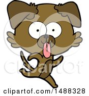 Poster, Art Print Of Cartoon Dog With Tongue Sticking Out
