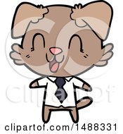 Poster, Art Print Of Laughing Cartoon Dog Manager