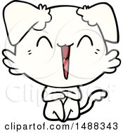 Poster, Art Print Of Happy Little Dog Cartoon