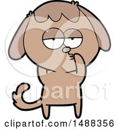 Cartoon Tired Dog