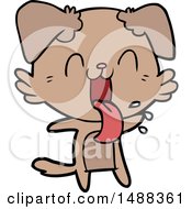 Poster, Art Print Of Cartoon Panting Dog
