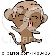 Poster, Art Print Of Funny Cartoon Monkey Dancing