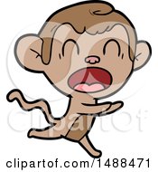 Poster, Art Print Of Shouting Cartoon Monkey