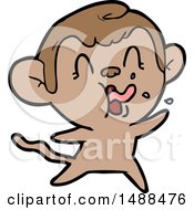 Poster, Art Print Of Crazy Cartoon Monkey