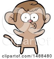 Poster, Art Print Of Cartoon Surprised Monkey