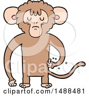 Cartoon Monkey Scratching