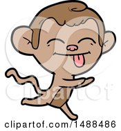 Poster, Art Print Of Funny Cartoon Monkey Running