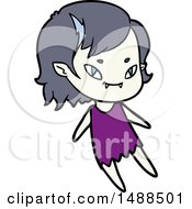Cartoon Friendly Vampire Girl