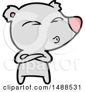 Poster, Art Print Of Cartoon Whistling Bear