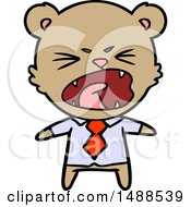 Poster, Art Print Of Angry Cartoon Bear