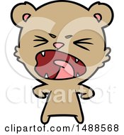 Poster, Art Print Of Angry Cartoon Bear