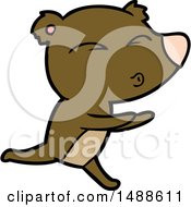 Poster, Art Print Of Cartoon Running Bear