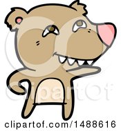 Cartoon Bear Showing Teeth