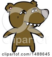 Cartoon Bear Showing Teeth by lineartestpilot