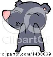 Poster, Art Print Of Cartoon Whistling Bear