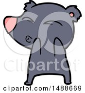 Cartoon Whistling Bear