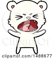 Poster, Art Print Of Angry Cartoon Polar Bear
