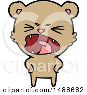 Poster, Art Print Of Angry Cartoon Bear